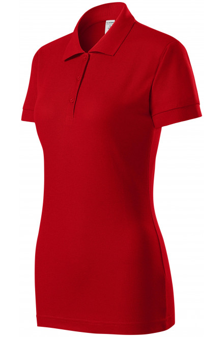 Damen eng anliegendes Poloshirt, rot, Damen-Poloshirts