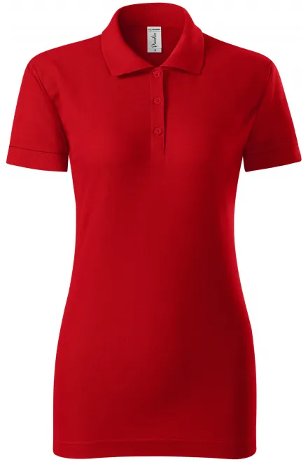 Damen eng anliegendes Poloshirt - rot, M