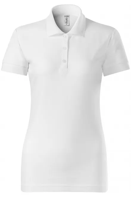 Damen eng anliegendes Poloshirt - weiß, M