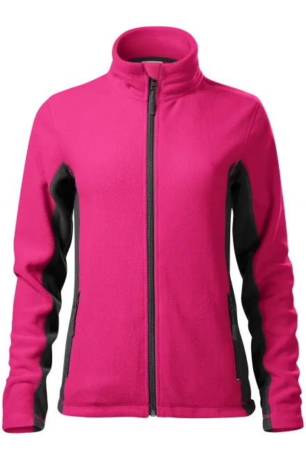 Damen Fleece-Kontrastjacke - lila, XS