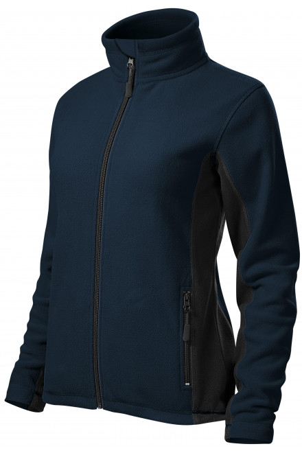 Damen Fleece-Kontrastjacke, dunkelblau, Damen-Sweatshirts