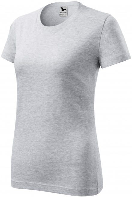 Damen klassisches T-Shirt, hellgrauer Marmor
