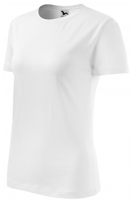 Damen klassisches T-Shirt, weiß, weiße T-shirts