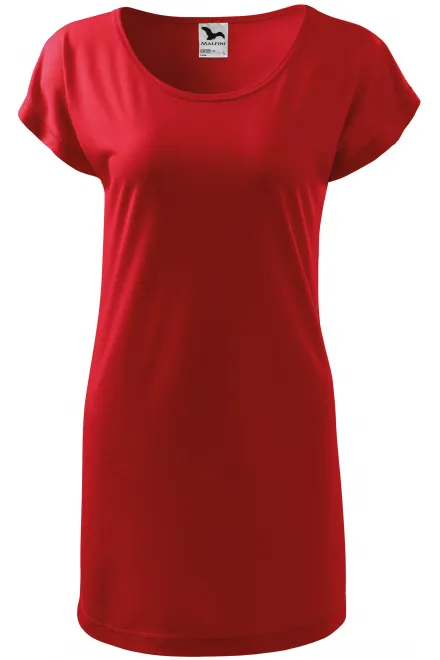 Damen langes T-Shirt/Kleid - rot, L