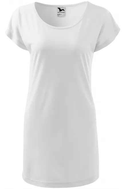 Damen langes T-Shirt/Kleid - weiß, L