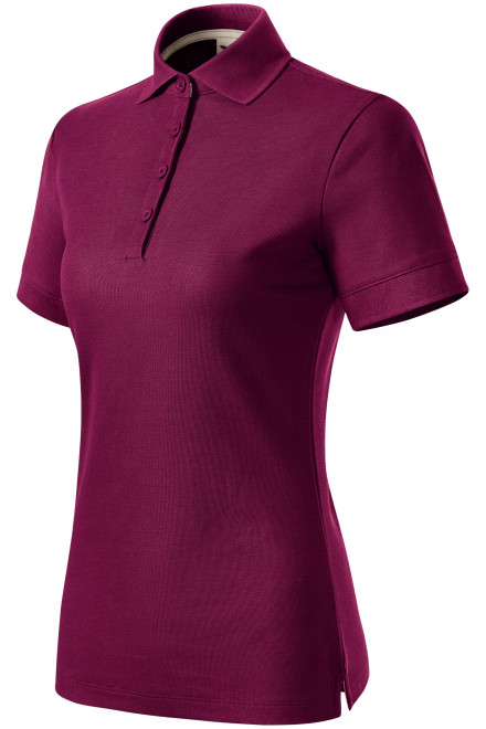 Damen-Poloshirt aus Bio-Baumwolle, fuchsie