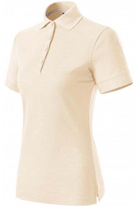 Damen-Poloshirt aus Bio-Baumwolle, mandel