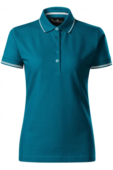 Damen Poloshirt mit kurzen Ärmeln - petrol blue, M