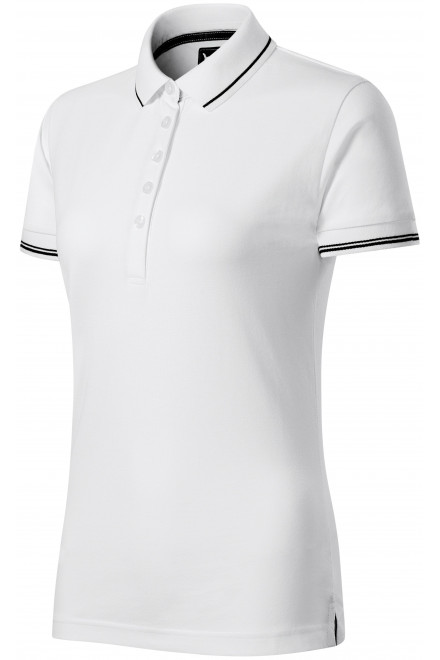 Damen Poloshirt mit kurzen Ärmeln, weiß, Poloshirts