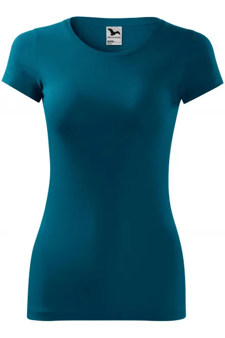 Damen Slim Fit T-Shirt - petrol blue, XS