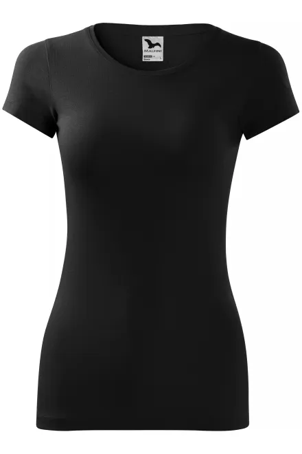 Damen Slim Fit T-Shirt - schwarz, XS