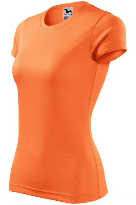 Damen Sport T-Shirt, Neon Mandarine
