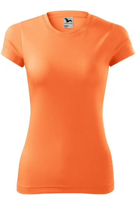 Damen Sport T-Shirt - Neon Mandarine, XS