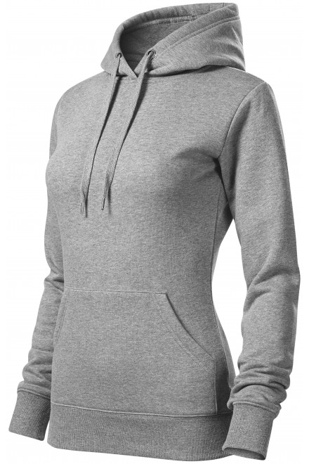 Damen Sweatshirt mit Kapuze ohne Reißverschluss, dunkelgrauer Marmor, Damenjacken