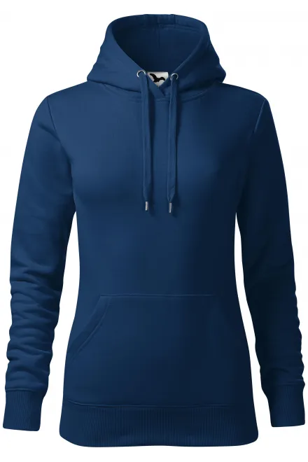 Damen Sweatshirt mit Kapuze ohne Reißverschluss - Mitternachtsblau, XS