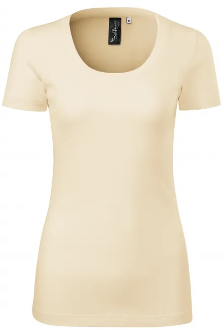 Damen T-Shirt aus Merinowolle - mandel, M