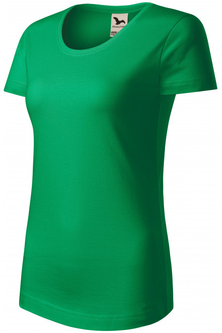 Damen T-Shirt, Bio-Baumwolle, Grasgrün, einfarbige T-Shirts