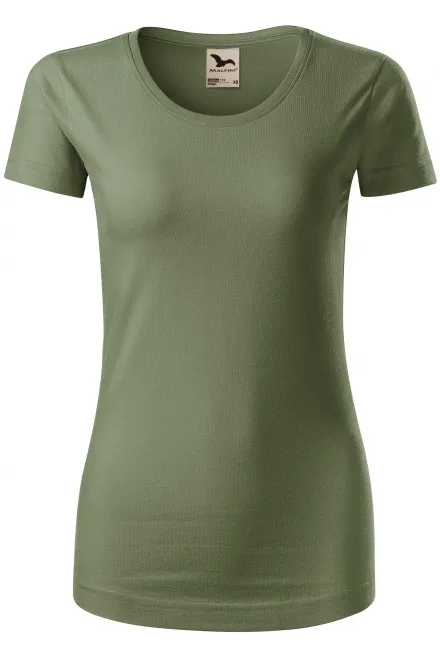 Damen T-Shirt, Bio-Baumwolle - khaki, L