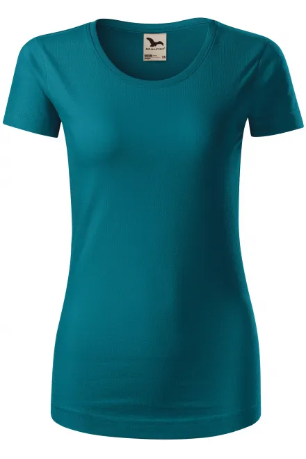 Damen T-Shirt, Bio-Baumwolle - petrol blue, L
