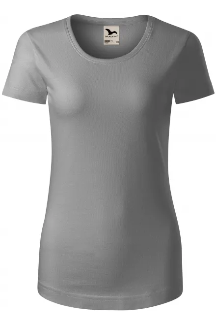 Damen T-Shirt, Bio-Baumwolle - altes Silber, L
