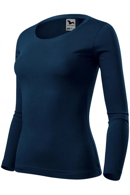 Damen T-Shirt mit langen Ärmeln, dunkelblau