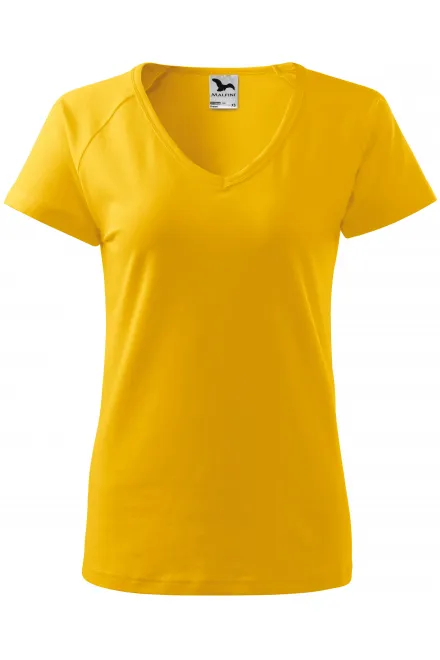 Damen T-Shirt mit Raglanärmel - gelb, L