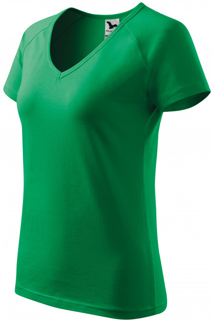 Damen T-Shirt mit Raglanärmel, Grasgrün, Damen-T-Shirts