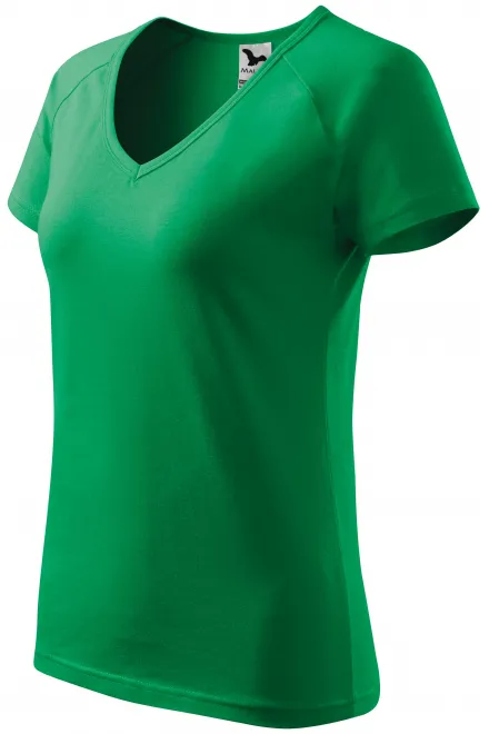 Damen T-Shirt mit Raglanärmel, Grasgrün
