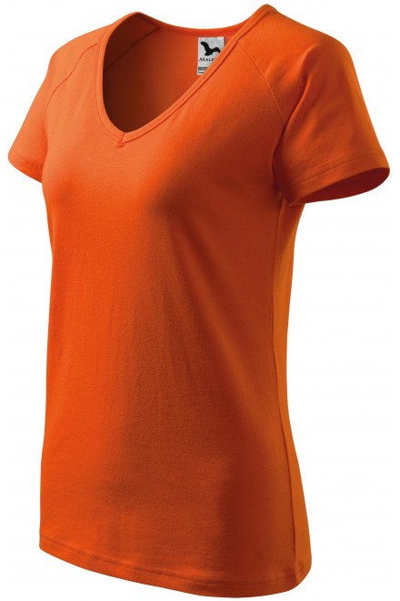 Damen T-Shirt mit Raglanärmel, orange, T-Shirts mit kurzen Ärmeln