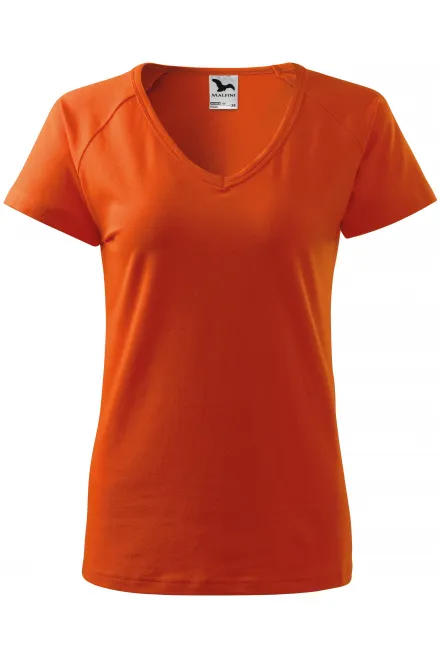 Damen T-Shirt mit Raglanärmel - orange, L