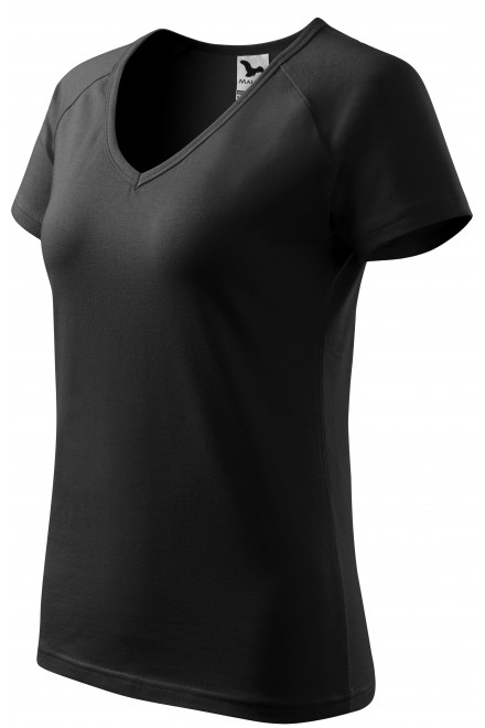 Damen T-Shirt mit Raglanärmel, schwarz, T-Shirts