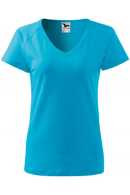 Damen T-Shirt mit Raglanärmel - türkis, L