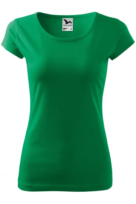 Damen T-Shirt mit sehr kurzen Ärmeln - Grasgrün, XS