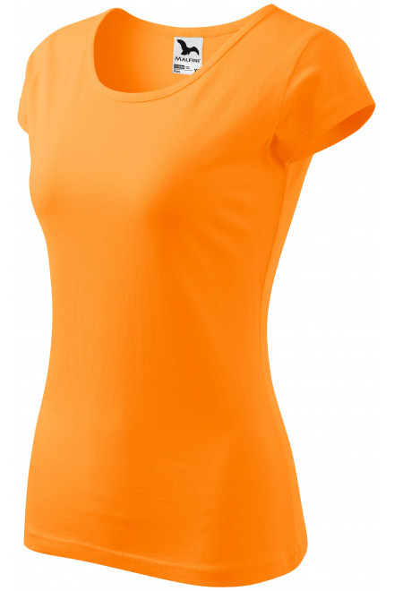 Damen T-Shirt mit sehr kurzen Ärmeln, Mandarine, Damen-T-Shirts