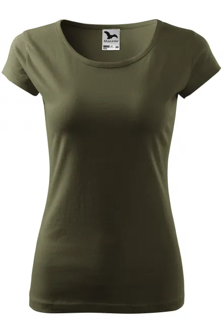 Damen T-Shirt mit sehr kurzen Ärmeln - military, XS