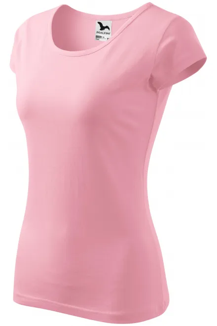 Damen T-Shirt mit sehr kurzen Ärmeln, rosa