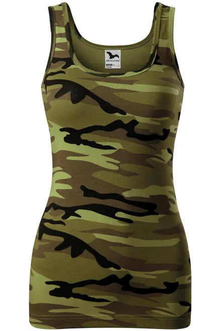 Damen Tarnung Tanktop - Tarnung grün, L