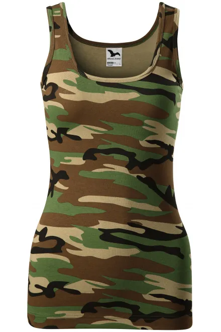 Damen Tarnung Tanktop - Tarnung braun, L