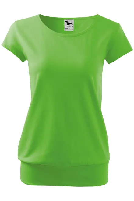 Damen trendy T-Shirt - Apfelgrün, S
