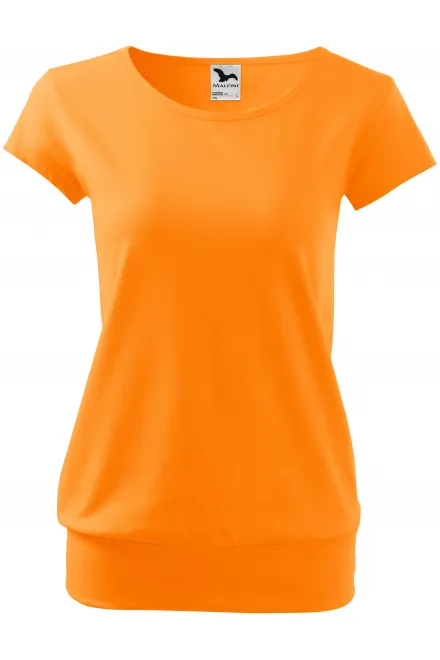Damen trendy T-Shirt - Mandarine, S