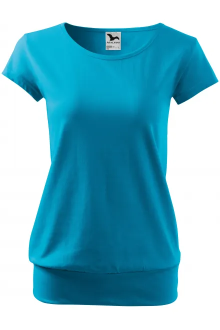 Damen trendy T-Shirt - türkis, S