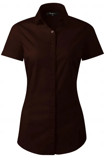 Damenbluse Slim Fit - Kaffee, M