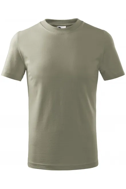 Das einfache T-Shirt der Kinder - helles Khaki, 146 cm / 10 Jahre