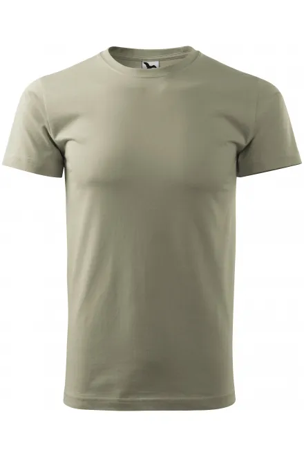 Das einfache T-Shirt der Männer - helles Khaki, L