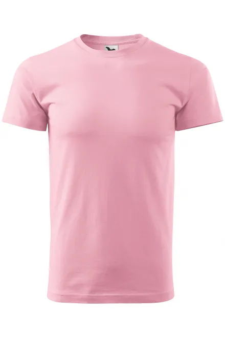 Das einfache T-Shirt der Männer - rosa, L
