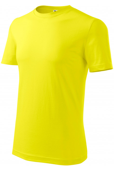 Das klassische T-Shirt der Männer, zitronengelb, gelbe T-Shirts