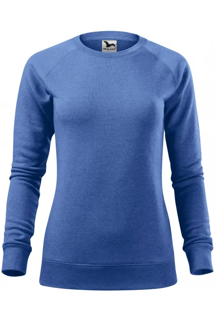 Einfaches Damen-Sweatshirt - blauer Marmor, S