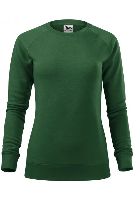 Einfaches Damen-Sweatshirt - flaschengrüner Marmor, S