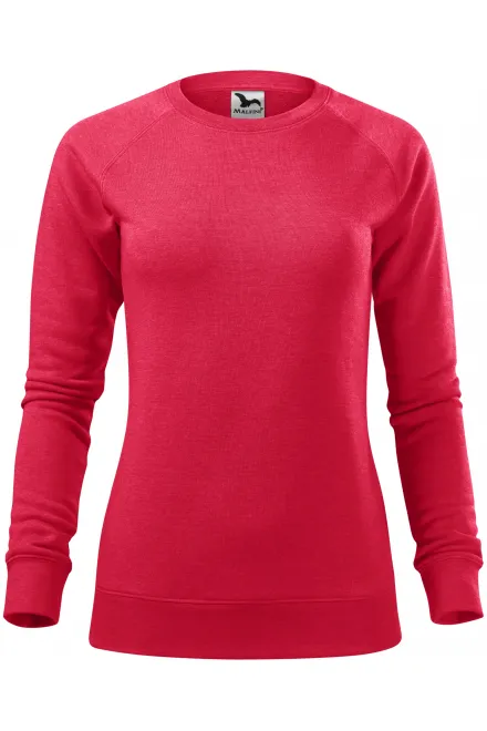 Einfaches Damen-Sweatshirt - roter Marmor, S