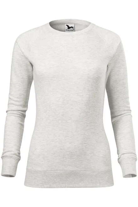 Einfaches Damen-Sweatshirt - weisser Marmor, S